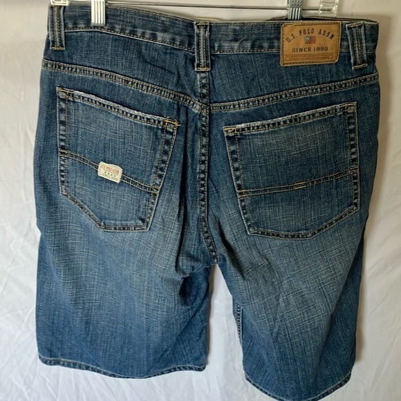 US Polo Assn: Men's Blue Baggy Denim Shorts- 33 - Picture 10 of 11